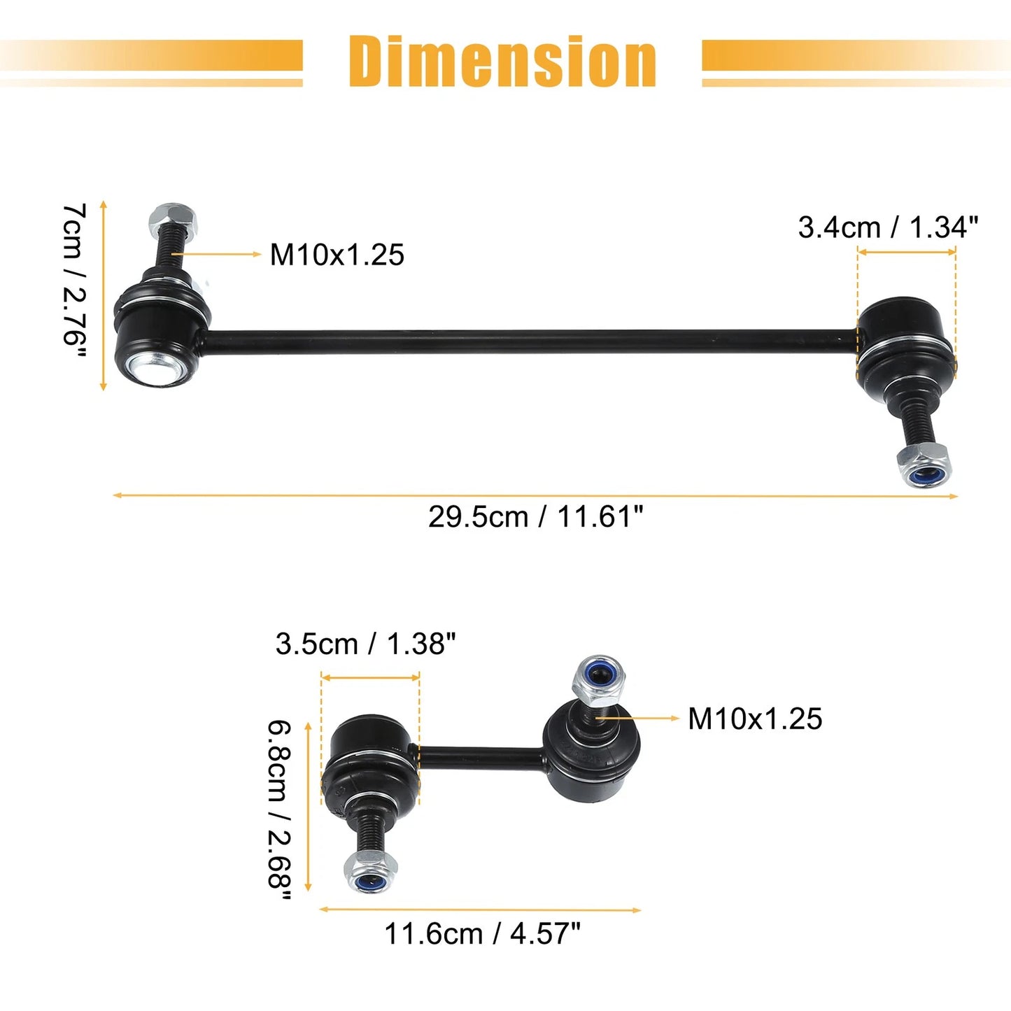 4 x Front Rear Sway Bar Links for Chrysler Sebring/Dodge Avenger (2007 - 2008)