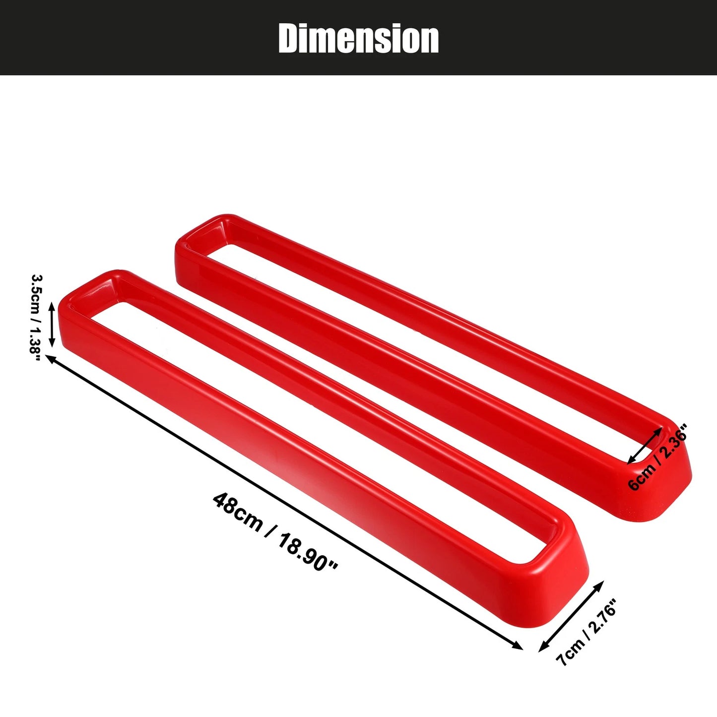 Front Grill Mesh Grille Inserts Trim Exterior for Dodge Challenger (2015-2022) Red