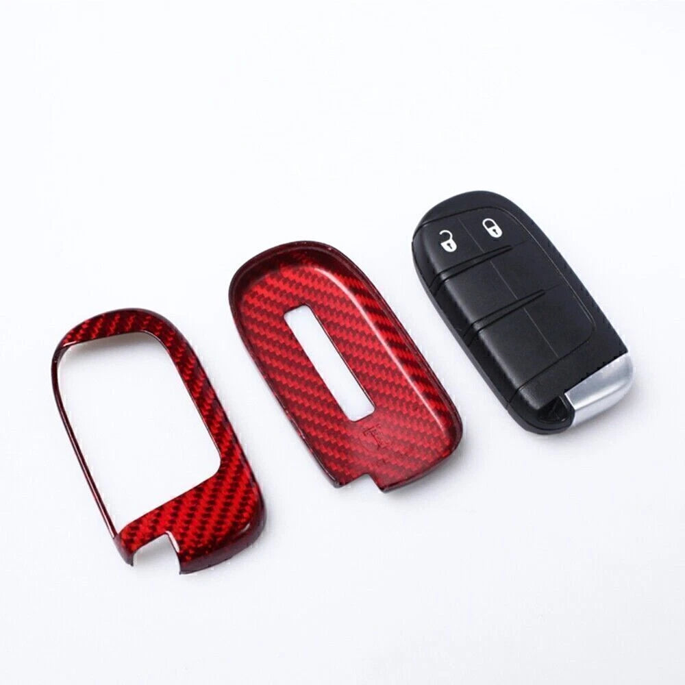 Carbon Fiber Key Case Cover for Jeep/Dodge (2011-2023)
