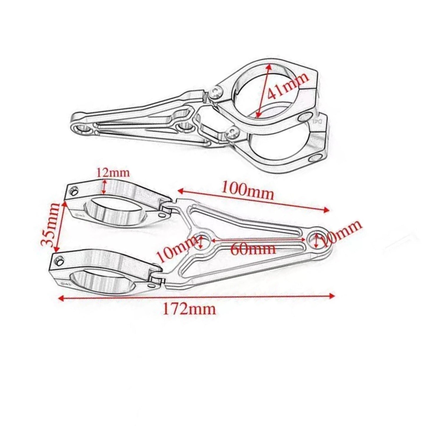 39-41mm CNC Headlight Bracket for Harley
