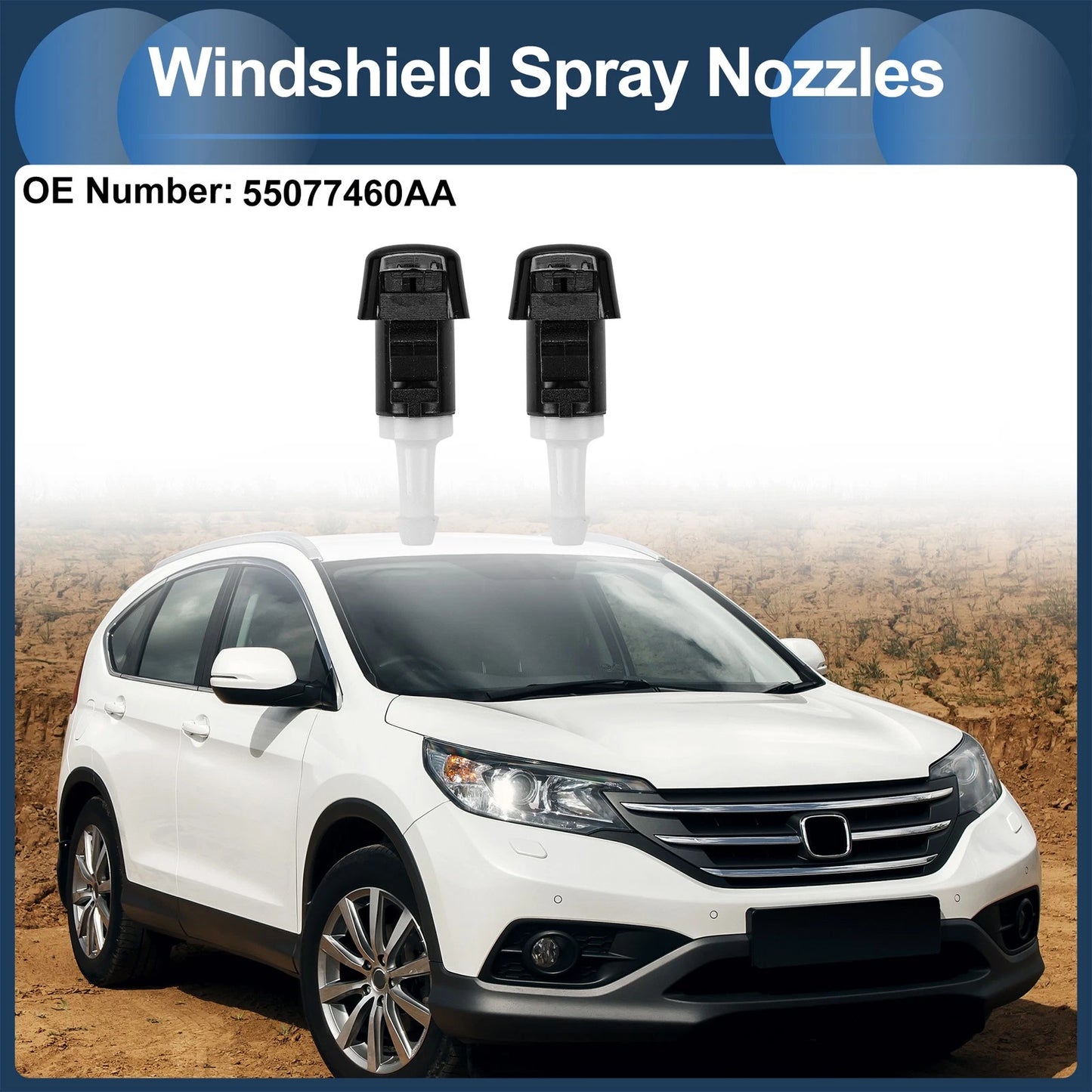 Washer Nozzle With Fluid Hose for Dodge Grand 1 Set