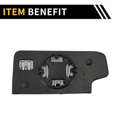 Heated Right Side Mirror Glass Replacement for Chevrolet Silverado 2500/3500 HD
