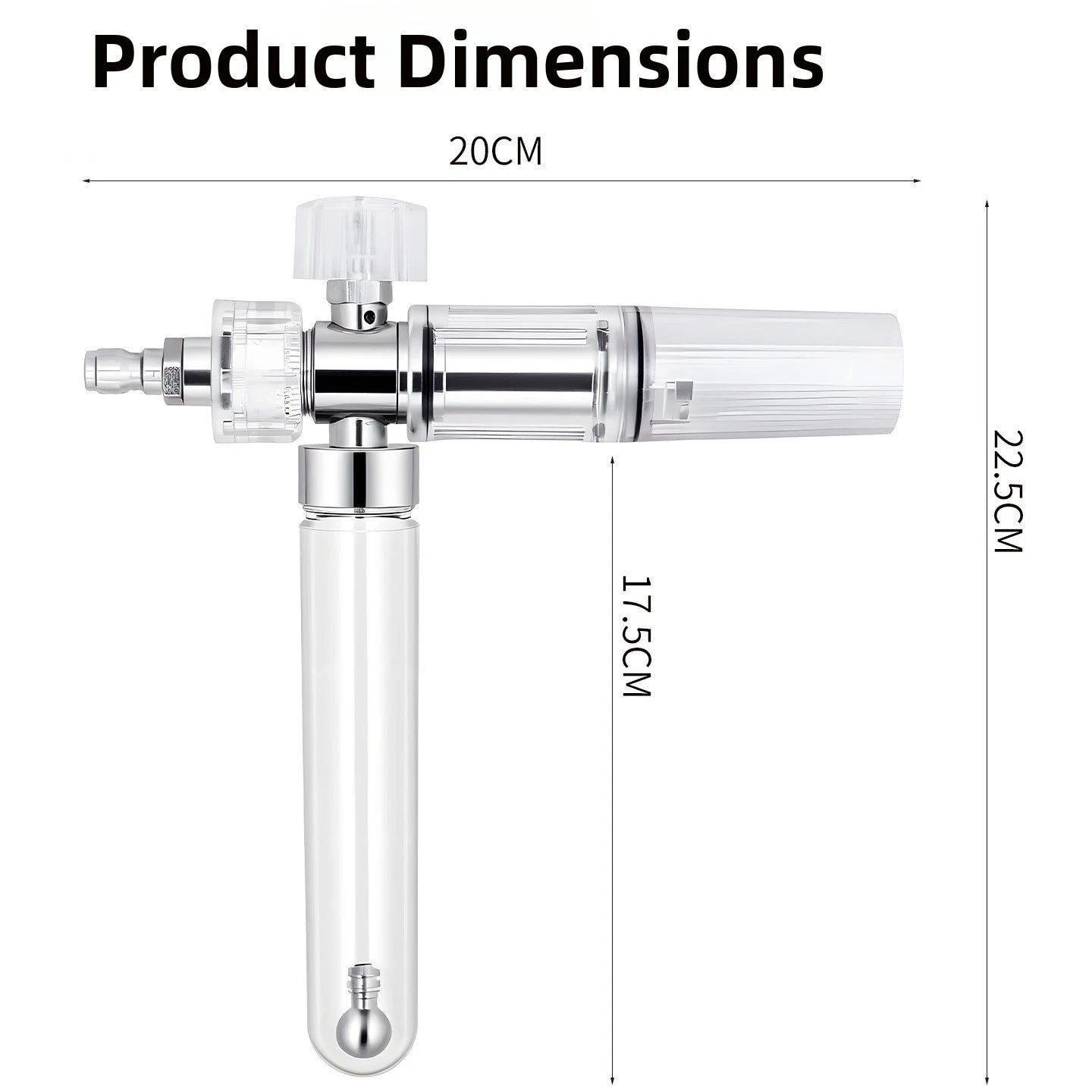 Foam Spray Bottle 30ml for High Pressure Washer with 14 Inch Quick Connector
