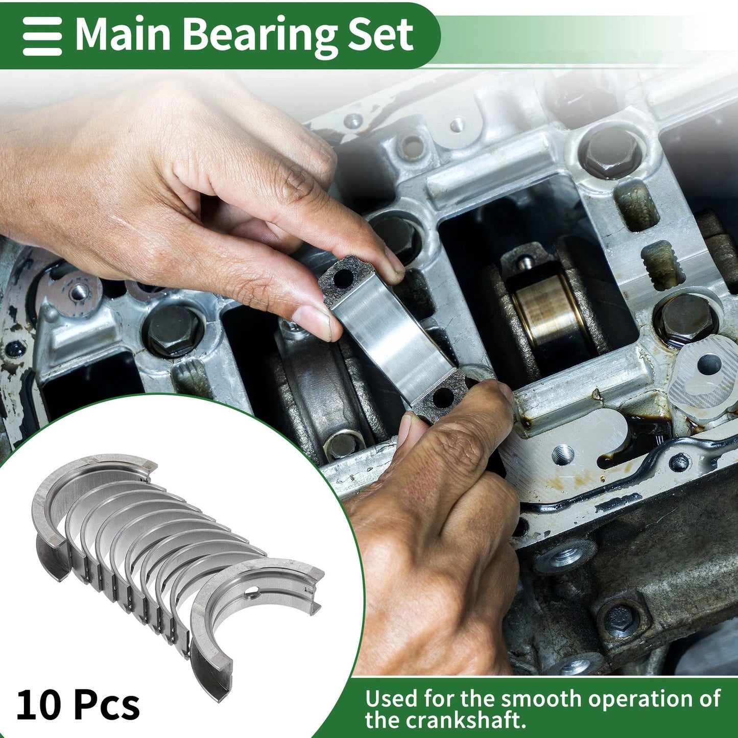 10 x Main Bearing Set for Hyundai Accent (1995-2011)