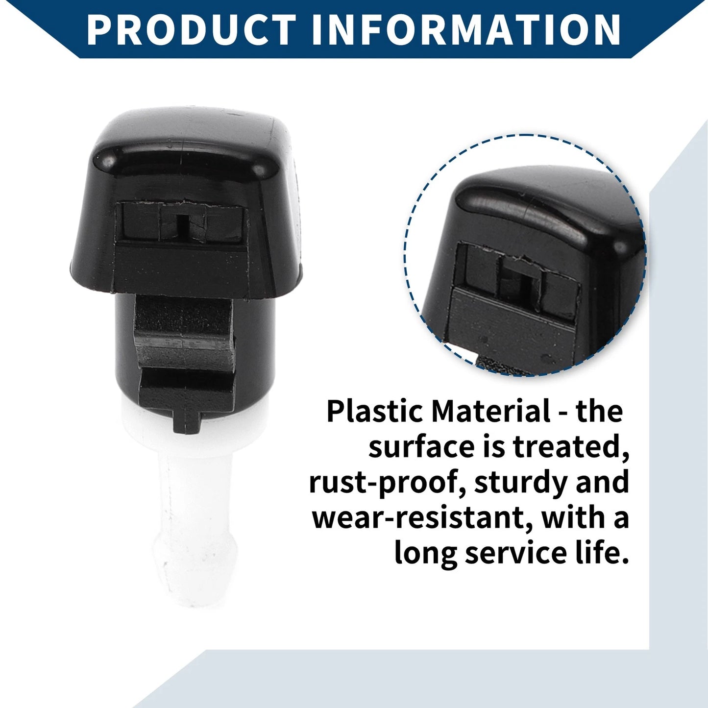 2 x Front Windshield Washer Nozzles for Dodge Durango (2011-2023)