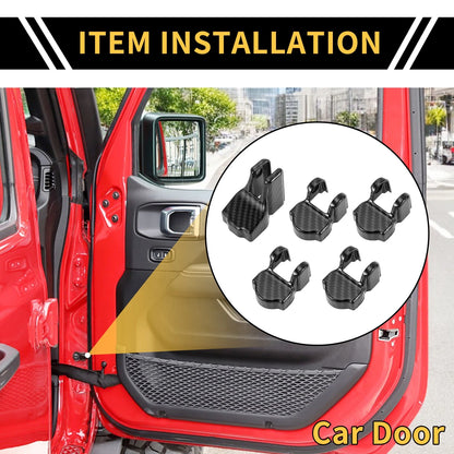 Carbon Fiber Door Limiting Cover Trim for Jeep Wrangler JL JLU (2018-2024)