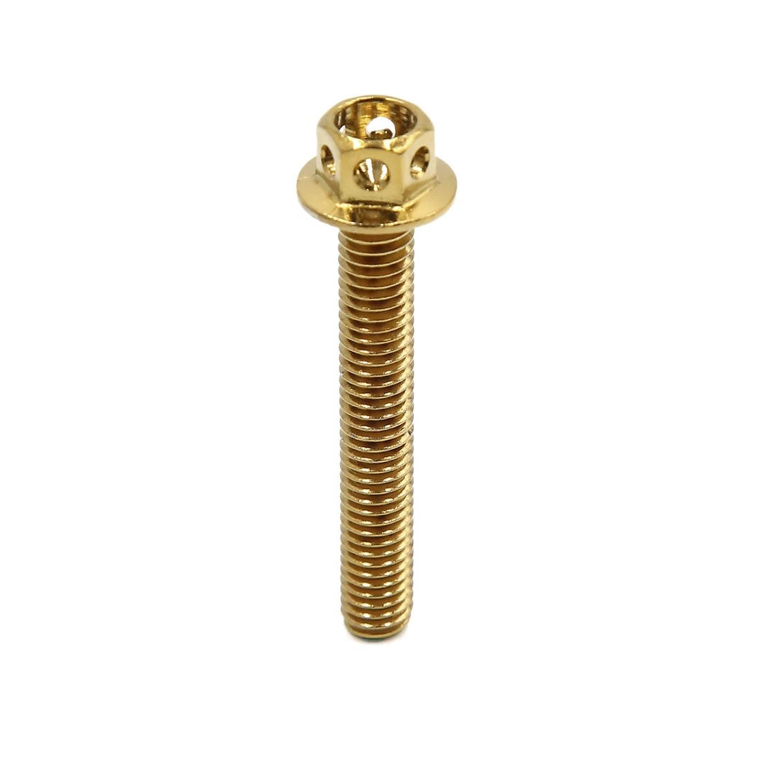 6pcs Gold Tone M6 x 40mm Hexagon Bolts for Motorcycle Scooter