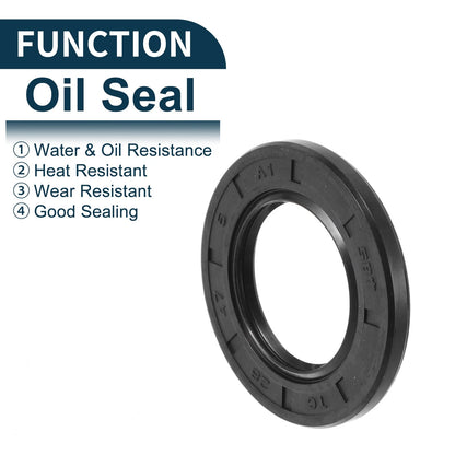 Oil Seal 28x47x5mm NBR Black 5Pcs
