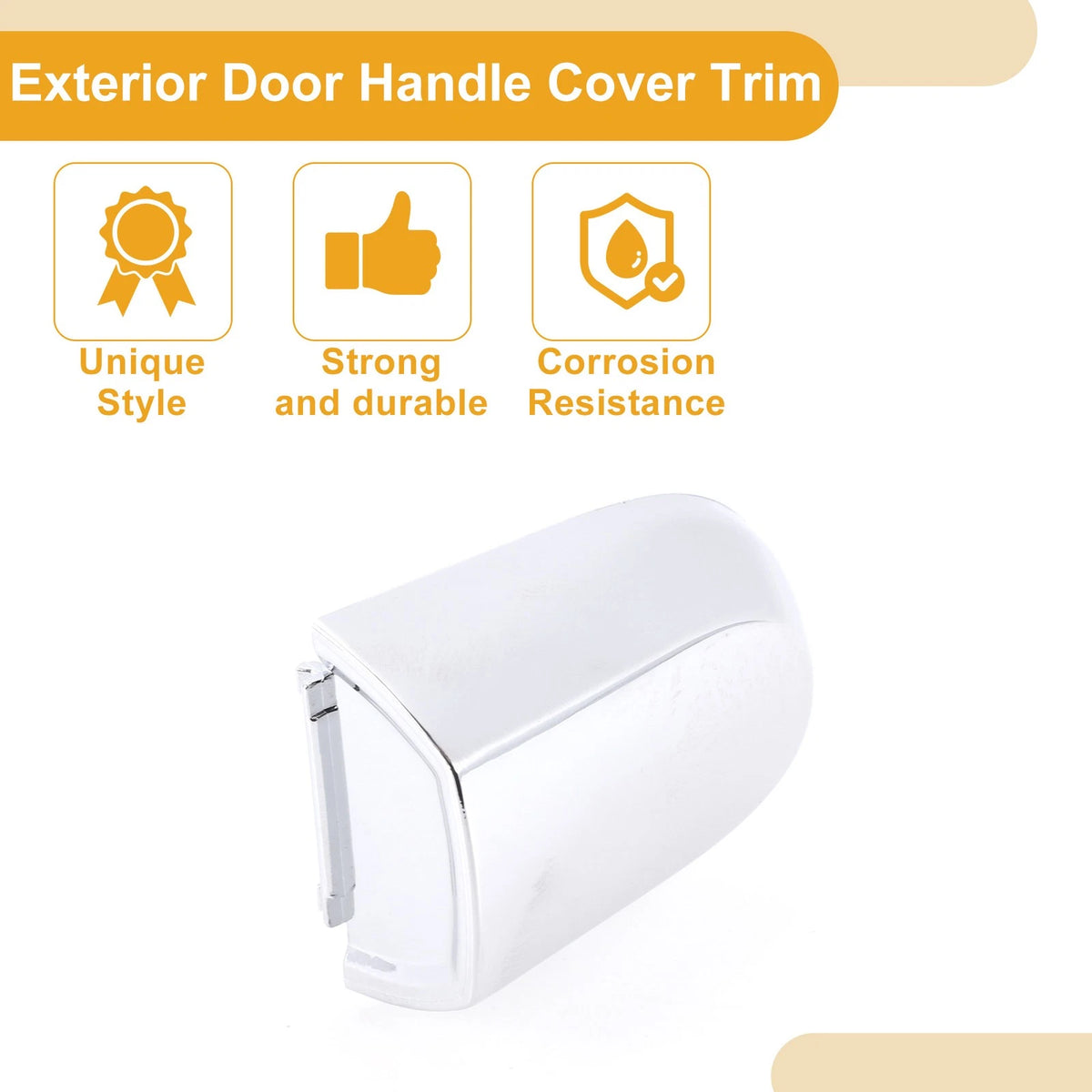 Chrome Silver Tone ABS Exterior Door Handle Cover Trim for Kia Sorento (2011-2015)