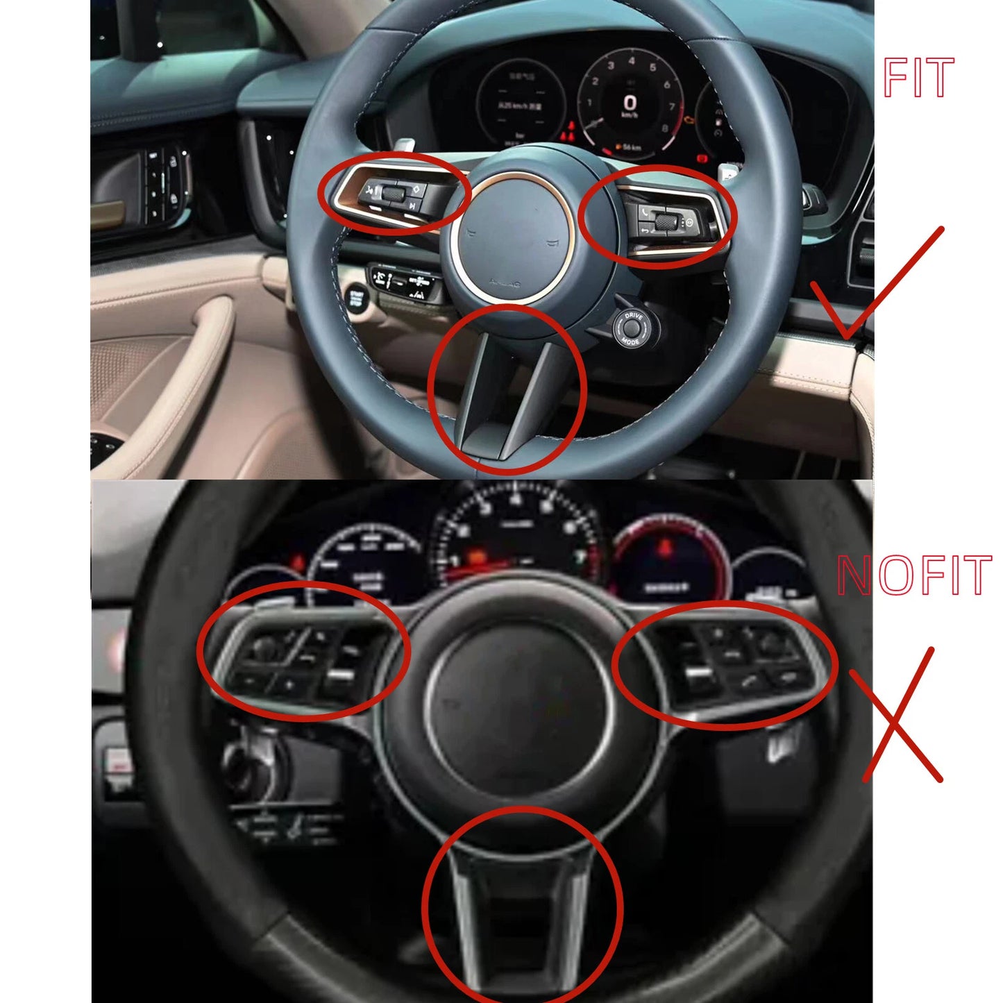 Matte Carbon Fiber Steering Wheel Cover for Porsche 911 (2020-2023)