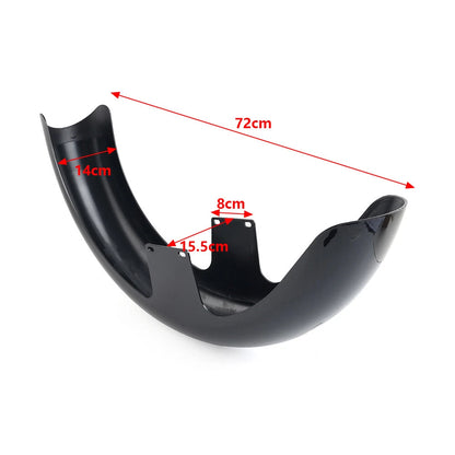 21" Wheel Wrap Front Fender Glossy Black for Harley Touring Street Glide (2009-2023)