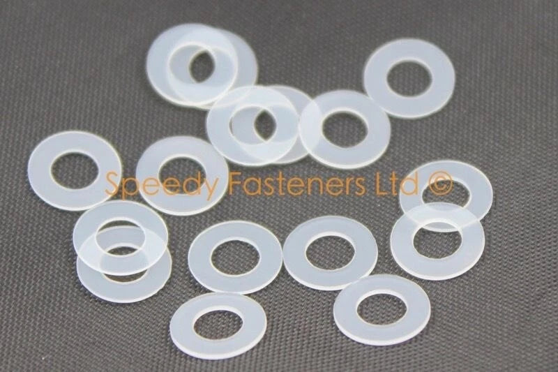 Arandelas De Plástico Transparente Nylon M6 6.3Mm 12Mm Od 0.5Mm Grosor
