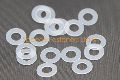 Arandelas De Plástico Transparente Nylon M6 6.3Mm 12Mm Od 0.5Mm Grosor