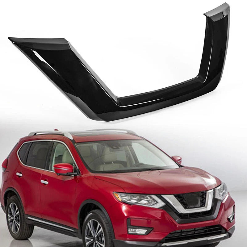 Gloss Black Front Bumper Grille Trim Molding for Nissan Rogue (2017-2020)