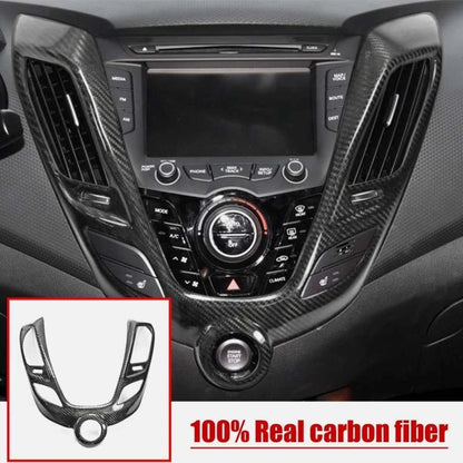 Full Carbon Fiber Console AC Vent Cover Trim for Hyundai Veloster 2011-2017