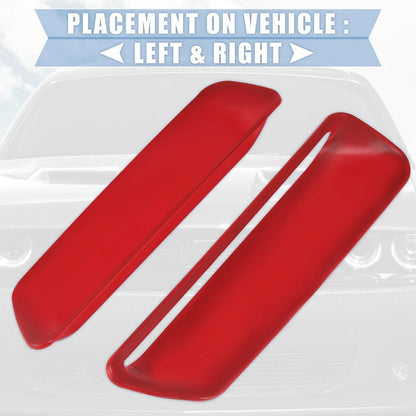 Pair Hood AC Outlet Cover Trim Red for Dodge Challenger