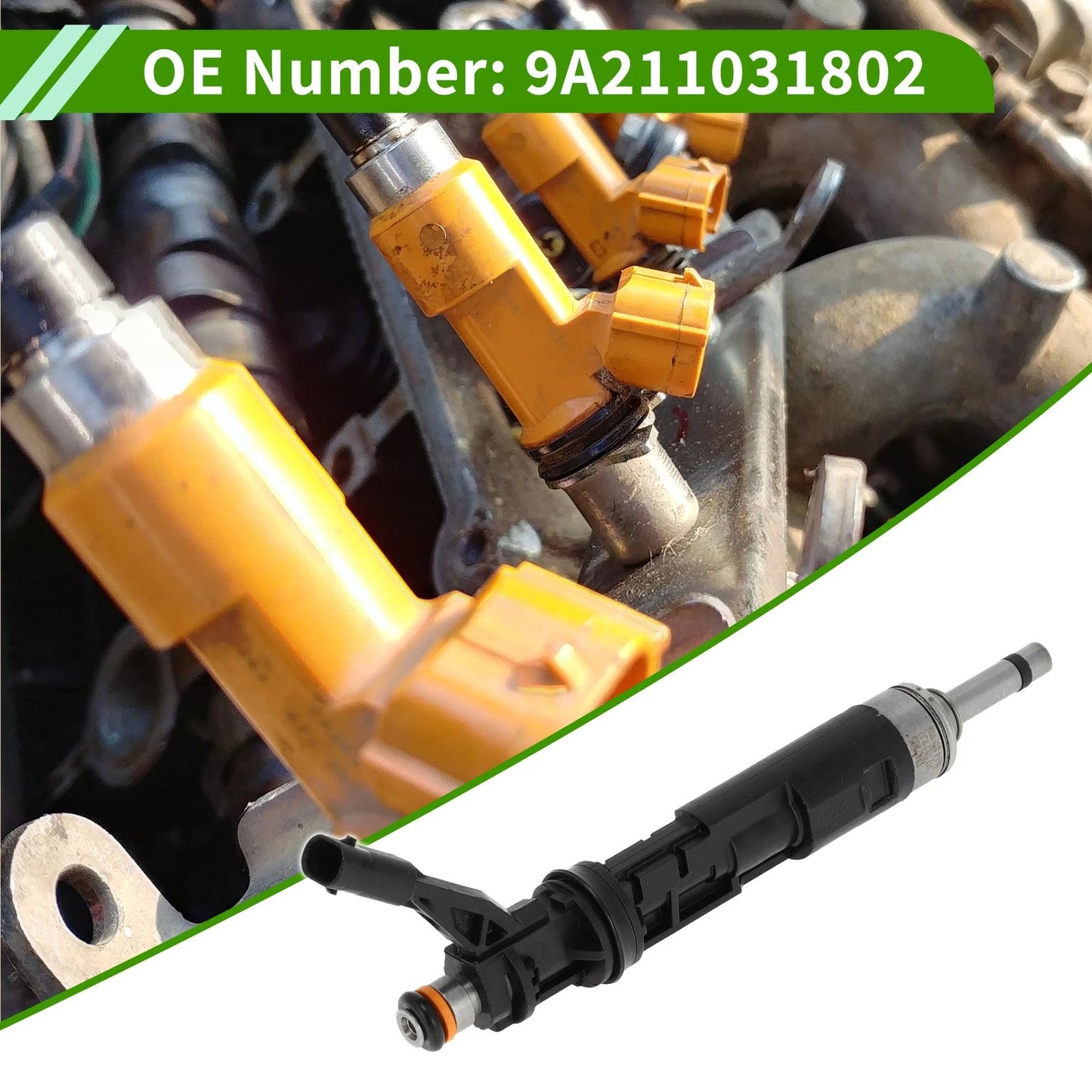1 Pc Fuel Injector for Porsche 718 Boxster S 2.5L Black (2017-2019)