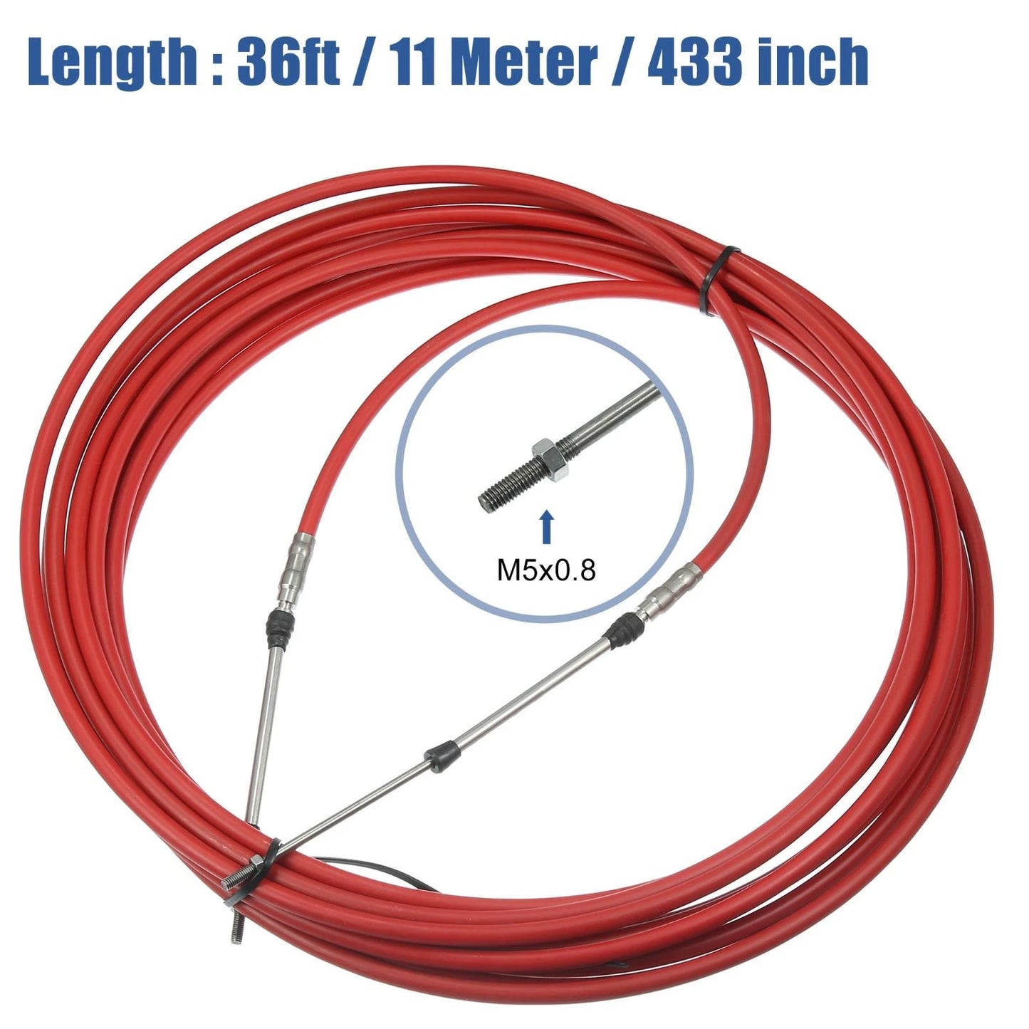 1pcs 36ft 433in Marine Type Shift Remote Control Box Cable for Yamaha
