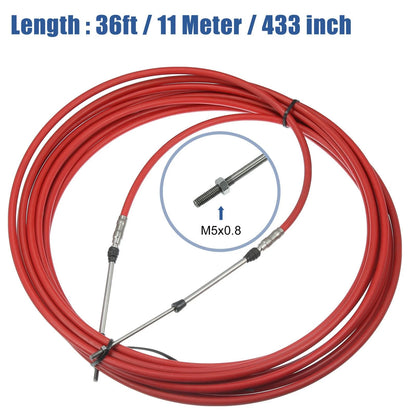 1pcs 36ft 433in Marine Type Shift Remote Control Box Cable for Yamaha