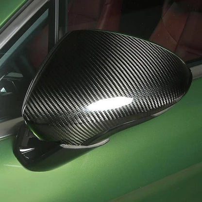 Real Carbon Fiber Stick-on Side Mirror Caps Cover for Porsche Panamera 971 17-24