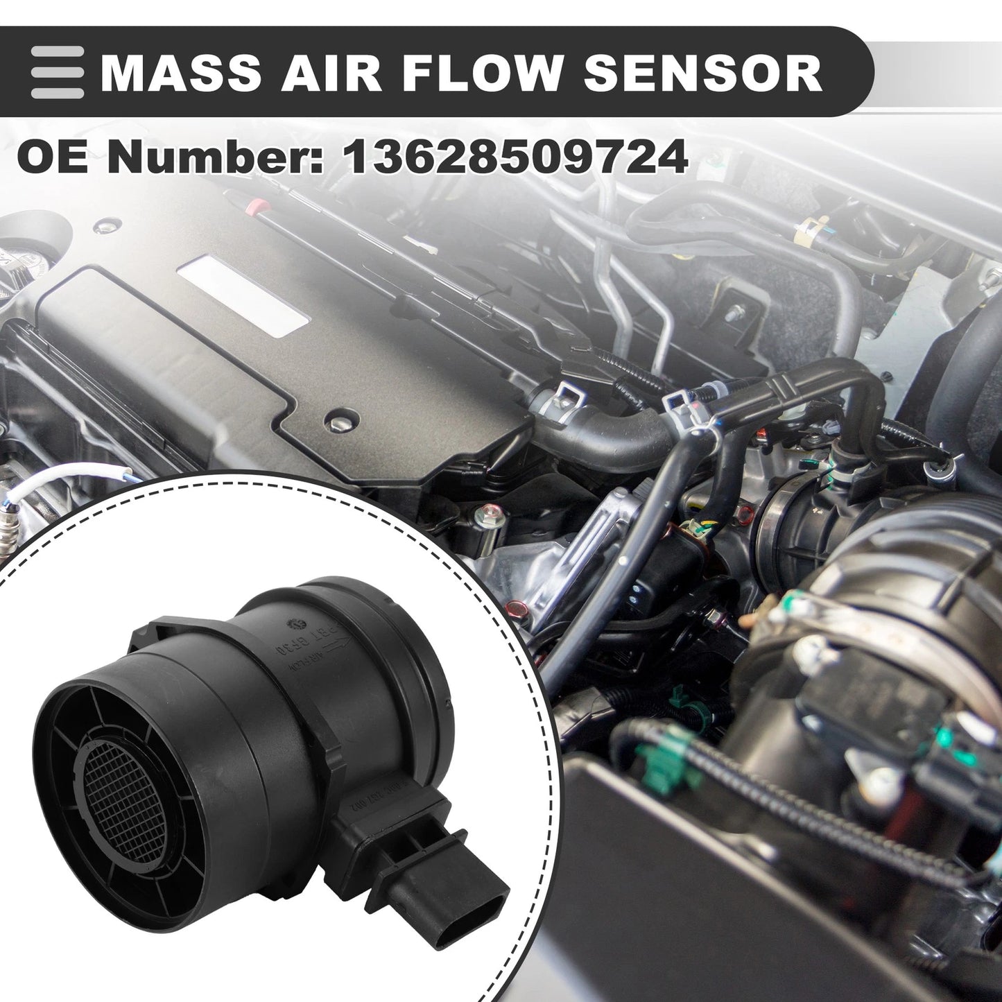 Mass Air Flow Sensor Assembly for BMW 1 Series 116d (2008-2011)