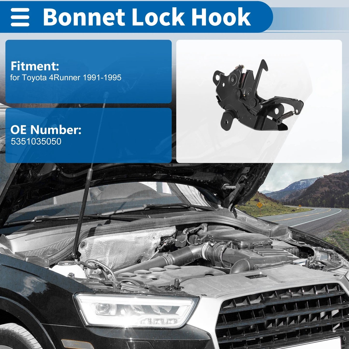 Hood Latch Assembly for Toyota 4Runner (1991-1995)