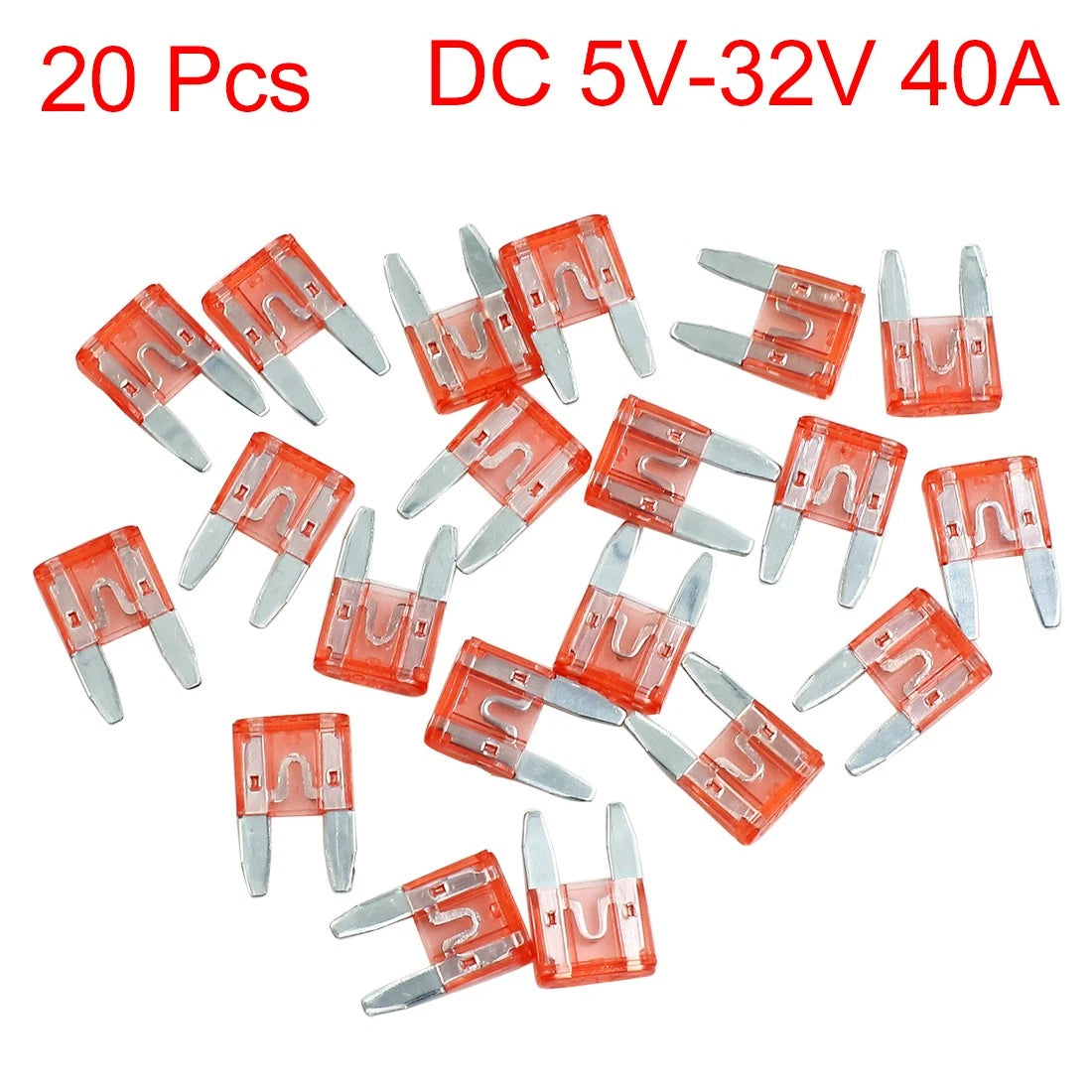 Fuse / 20pcs / DC 5V-32V 40A Small Blade Style Fuse for Car, Motorcycle, Boat