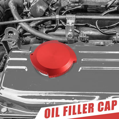 Red Engine Oil Filler Cap Cover for Mitsubishi Outlander Lancer Galant (2003-2023)