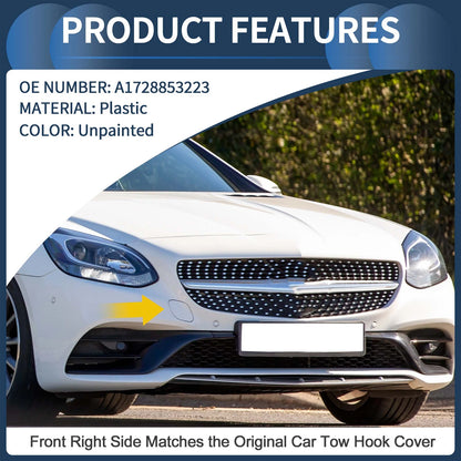 Front Bumper Tow Hook Cover for Mercedes-Benz W172 R172 (2012-2019)