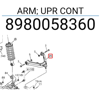 RH Upper Control Arm for Isuzu Dmax 2WD (2005-2011)