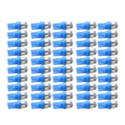 50pc Ice Blue T10 5050 5SMD LED Dome Map Lights