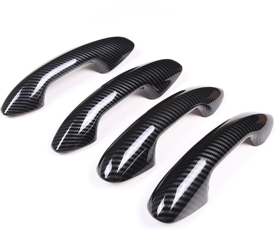 Fiber Door Handle Lid Cover Trim for 2022-2023 Mercedes Benz C Class Sedan