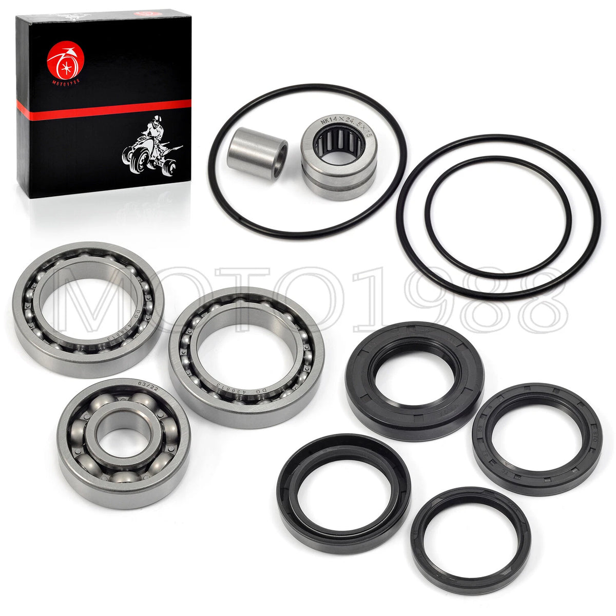 Rear Diff Bearing Seal Kit for Honda Fourtrax 300 TRX300FW 4X4 (1988–2000)
