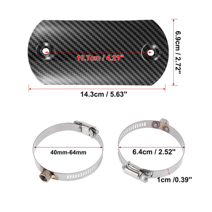 1 Set 5.63'' Exhaust Muffler Pipe Protector Carbon Fiber Pattern for Motorcycle