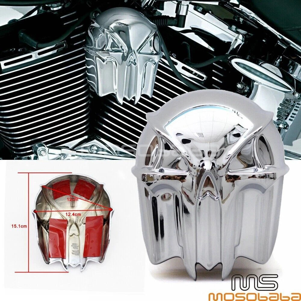 Skull Cowbell Horn Cover for Harley Dyna Softail Touring Bike (1992-2013)
