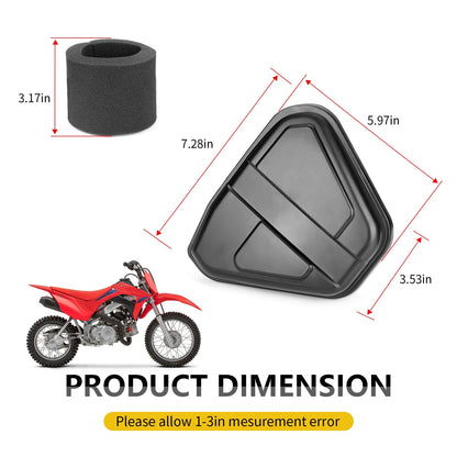 Air Box Cover Lid, Seal & Filter Kit for Honda CRF80F/CRF100F/XR80R/XR100R