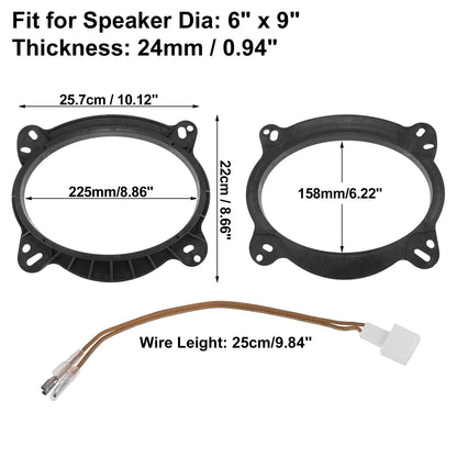 6"x9" Speaker Adapter Spacer Ring with Wire Combination for Toyota 4Runner