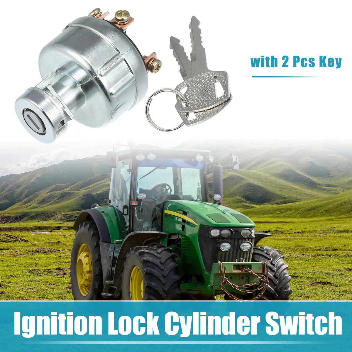 Car Ignition Switch Set with Keys for Mitsubishi Tractors D1300 D1500 D1650