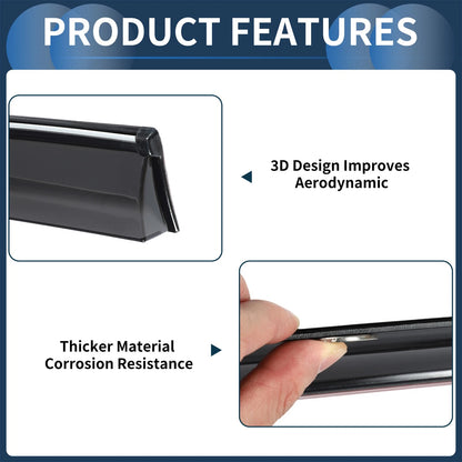Window Deflectors for Toyota Corolla Side Window Vent Visors Black 2009