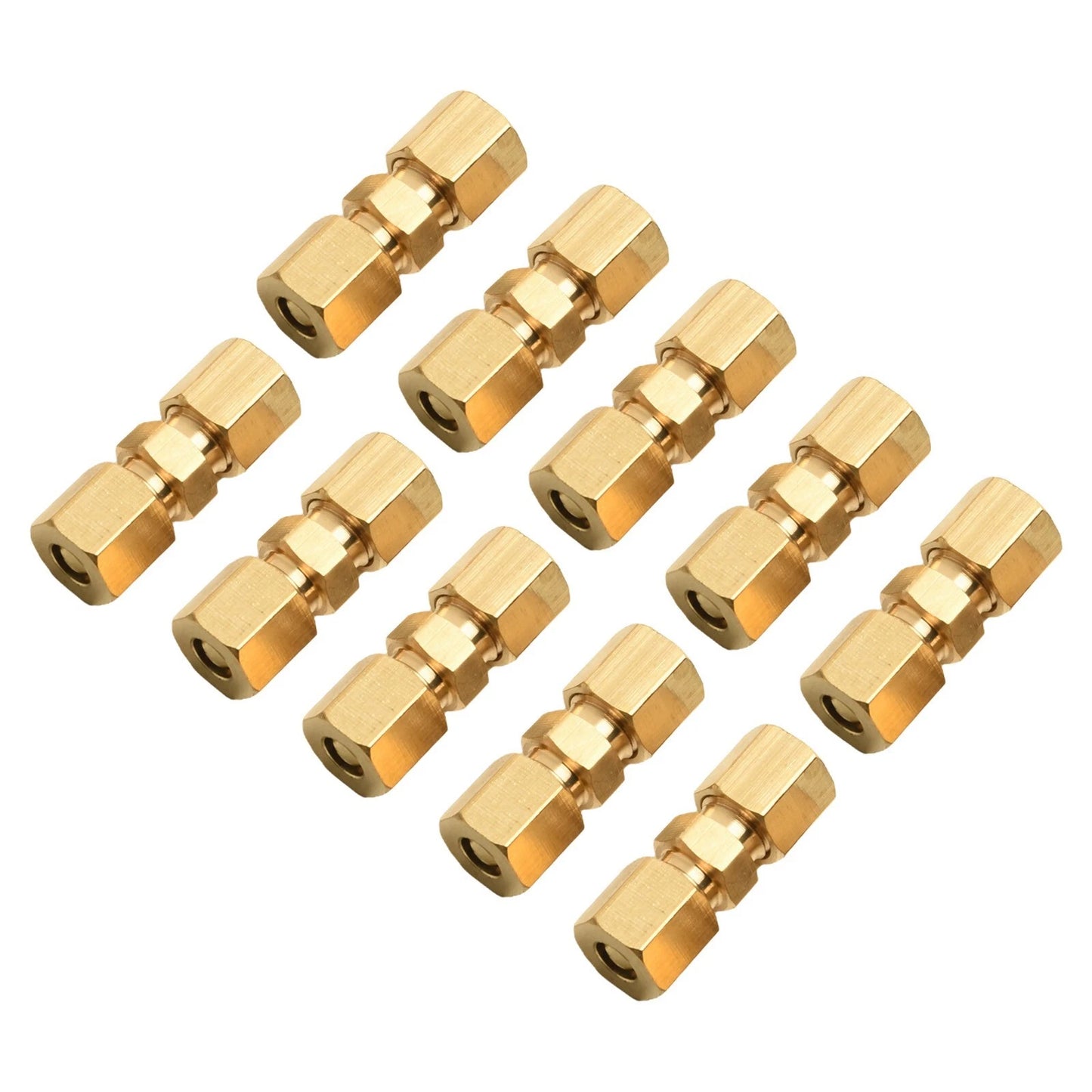 10 x Brake Line Connector Without Flaring 4.75mm 3/16in Double Cutting Ring