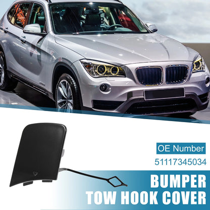 Front Bumper Tow Hook Cover for BMW X1 E84 (2012-2015) Black