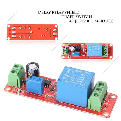 DC 12V Adjustable Relay Timer Delay Switch for NE555 Module UK