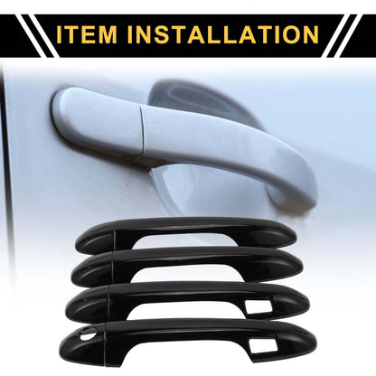 4pcs Black Exterior Door Handle Covers for Toyota Tacoma (2016-2023)