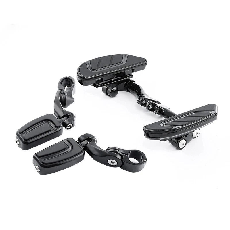 Passenger Floorboards & 1-1/4" Highway Footpegs for Harley Road Glide (93-25)