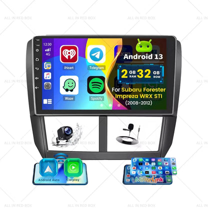 9'' Android 13 CarPlay Head Unit Radio for Subaru Forester, Impreza (08-13)