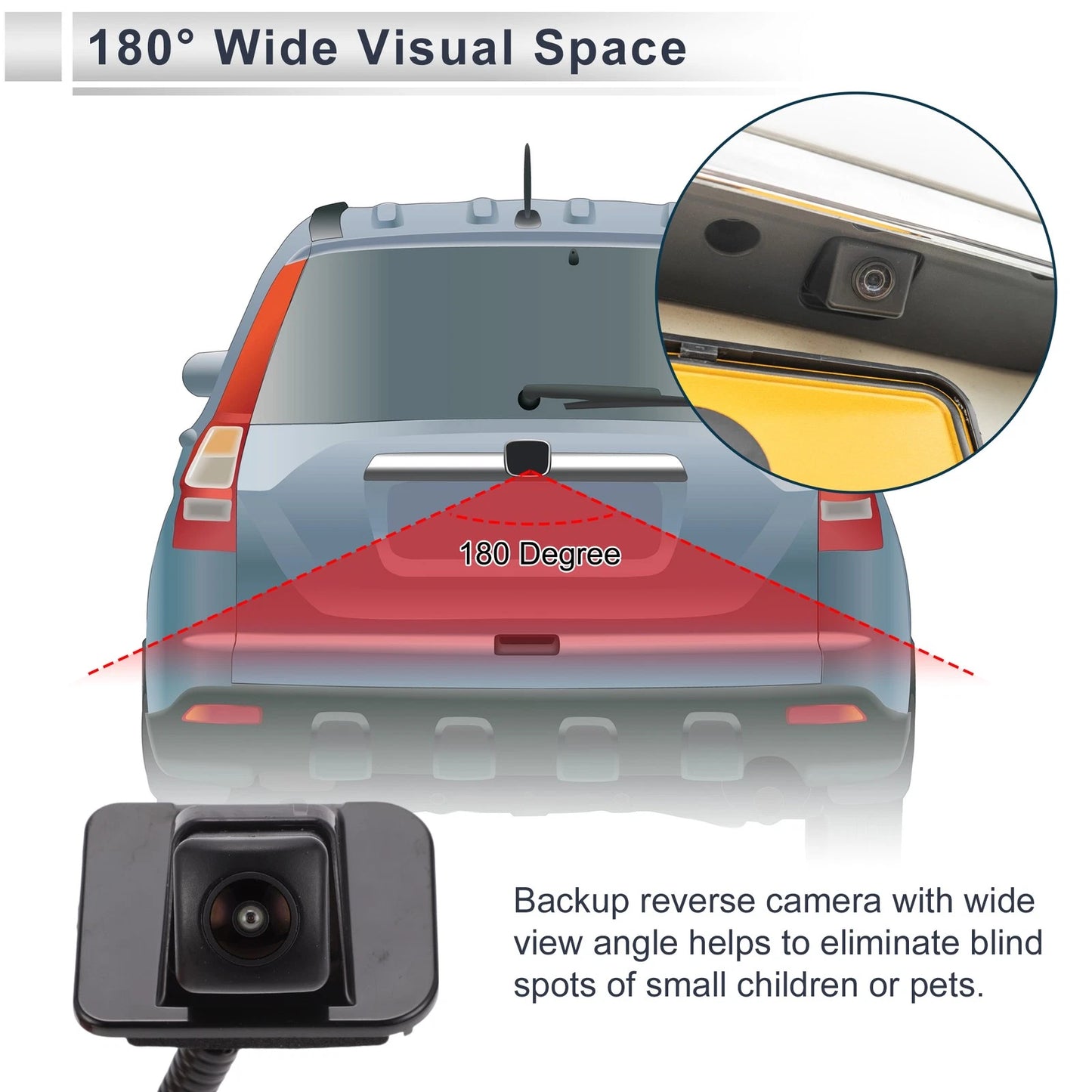 Rear View Camera for Honda Accord EX EX-L (2013-2017)
