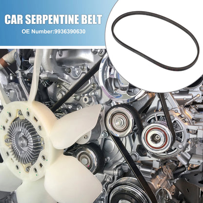 3 x Car Serpentine Belts for Toyota Celica (1990-1997) EPDM Black