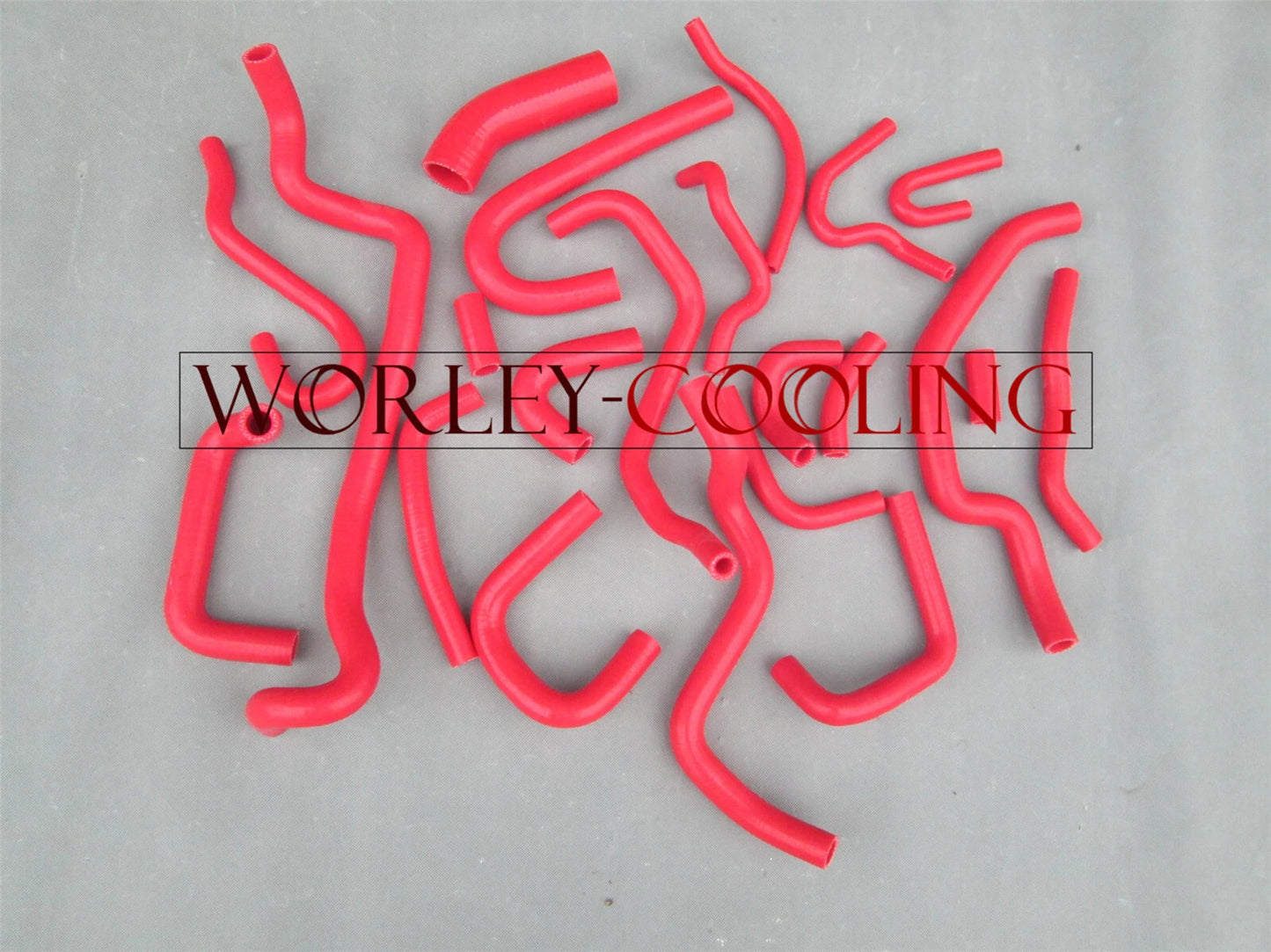 Aluminum Radiator + Red Silicone Hose + Shroud + Fan for Silvia S13 (1989-1994)