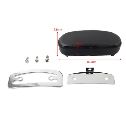 6" Mini Backrest Pad for Harley Dyna, Fat Boy, Sportster XL1200, Softail
