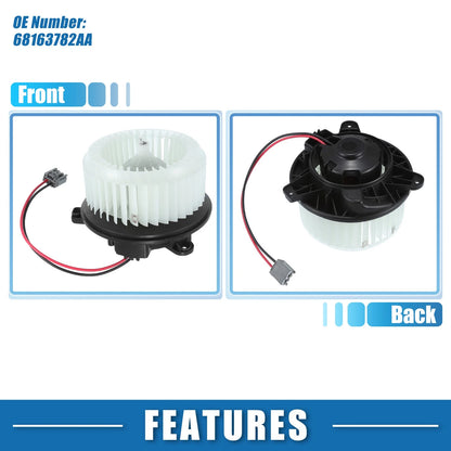 Heater Blower Motor for Dodge Dart (2013-2013) Plastic Black
